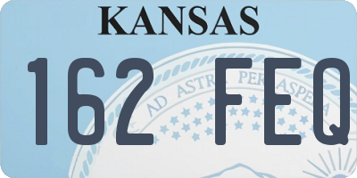 KS license plate 162FEQ