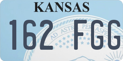 KS license plate 162FGG