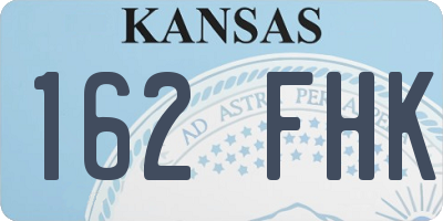 KS license plate 162FHK