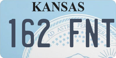 KS license plate 162FNT