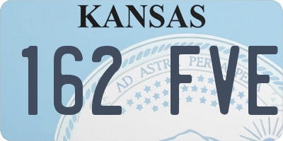 KS license plate 162FVE