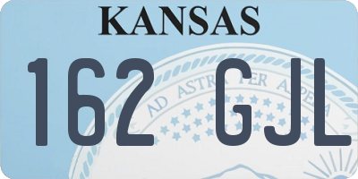 KS license plate 162GJL
