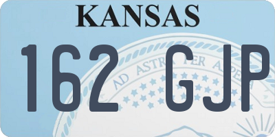 KS license plate 162GJP