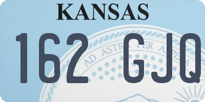 KS license plate 162GJQ