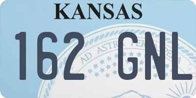 KS license plate 162GNL