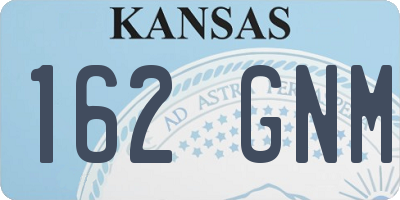 KS license plate 162GNM