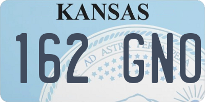 KS license plate 162GNO