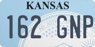KS license plate 162GNP