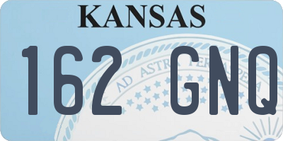 KS license plate 162GNQ
