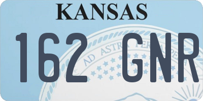 KS license plate 162GNR