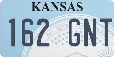 KS license plate 162GNT