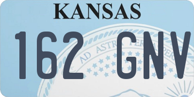 KS license plate 162GNV