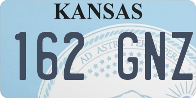 KS license plate 162GNZ