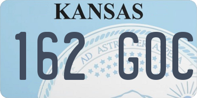 KS license plate 162GOC