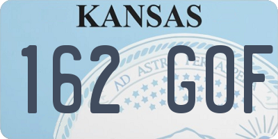 KS license plate 162GOF