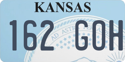 KS license plate 162GOH
