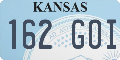 KS license plate 162GOI