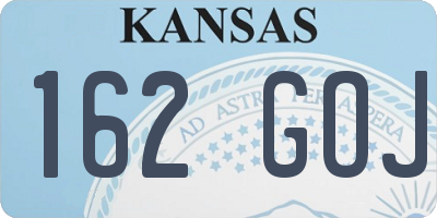 KS license plate 162GOJ