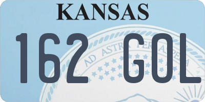 KS license plate 162GOL