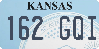 KS license plate 162GQI