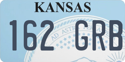 KS license plate 162GRB