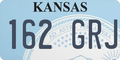 KS license plate 162GRJ