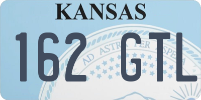 KS license plate 162GTL
