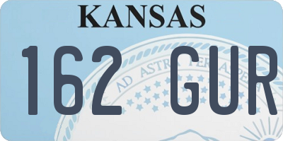 KS license plate 162GUR