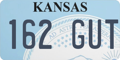 KS license plate 162GUT