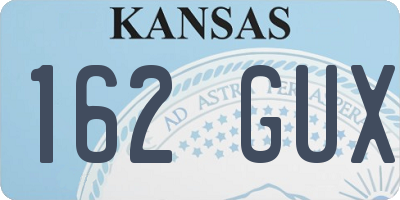 KS license plate 162GUX