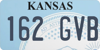 KS license plate 162GVB