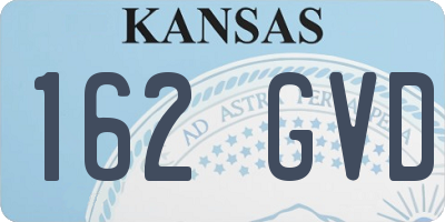KS license plate 162GVD
