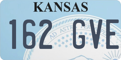KS license plate 162GVE