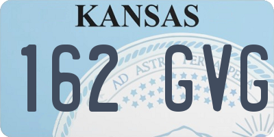 KS license plate 162GVG