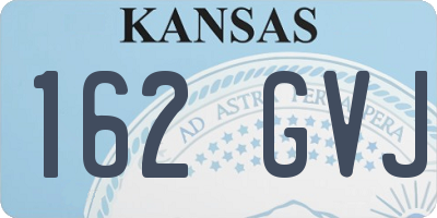 KS license plate 162GVJ