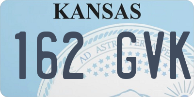 KS license plate 162GVK