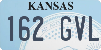 KS license plate 162GVL