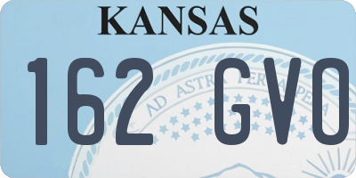 KS license plate 162GVO