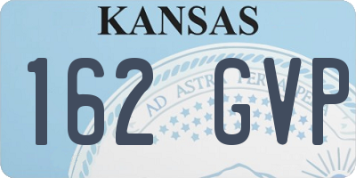 KS license plate 162GVP