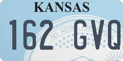 KS license plate 162GVQ