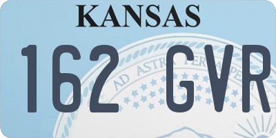 KS license plate 162GVR