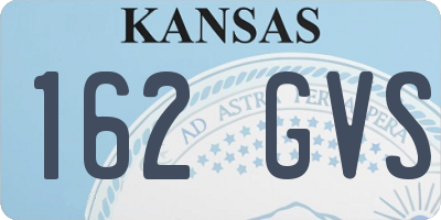 KS license plate 162GVS