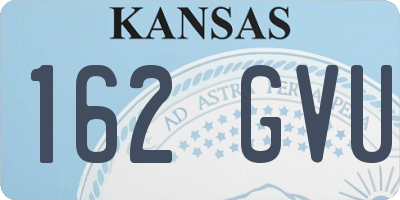 KS license plate 162GVU