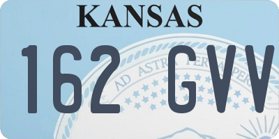 KS license plate 162GVV