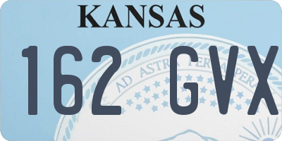 KS license plate 162GVX