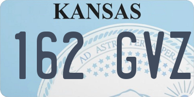 KS license plate 162GVZ