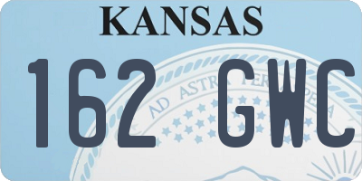KS license plate 162GWC