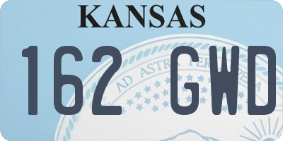 KS license plate 162GWD