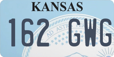 KS license plate 162GWG