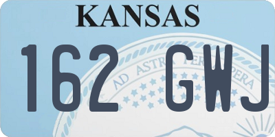 KS license plate 162GWJ